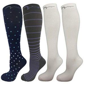 4 Pair Extra Soft Assorted Compression Socks, Mode